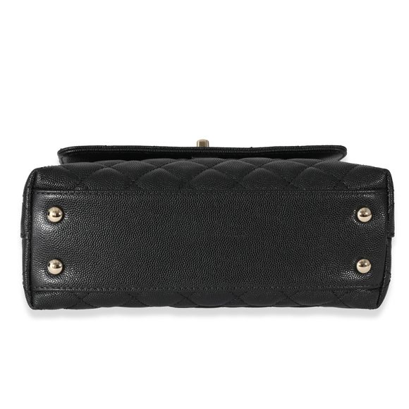 Chanel 22A Black Caviar Small Coco Top Handle Flap Bag - Picture 5 of 7